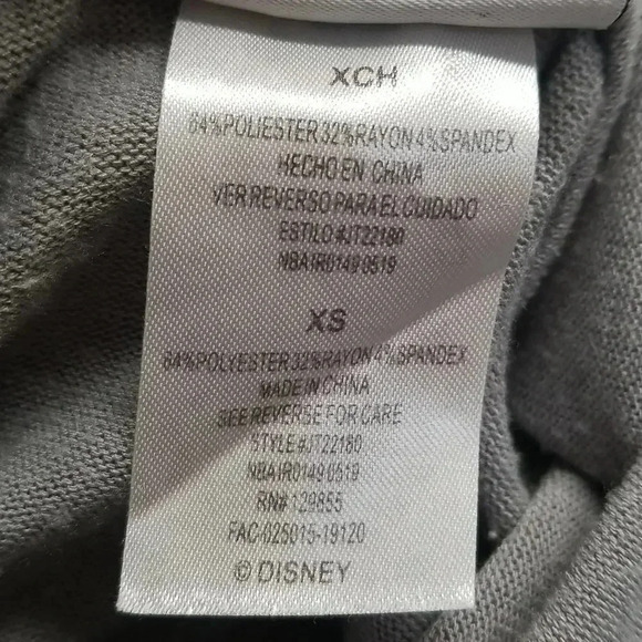 {Disney Parks} Currently Craving Snacks Print Grey Sleevesless Hooded Sweater - Picture 9 of 10